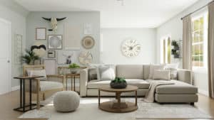AEG living room cleaning